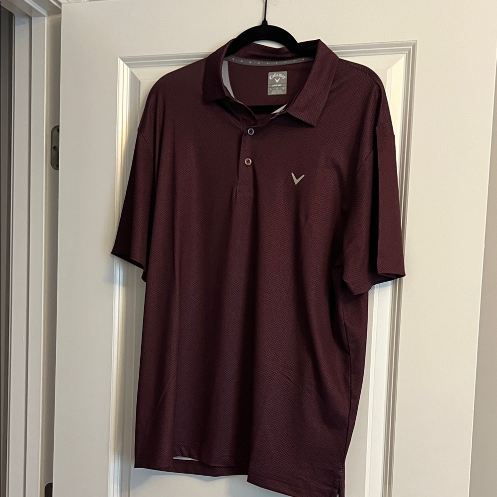 Callaway Burgundy Polo Shirt - Picture 2 of 5